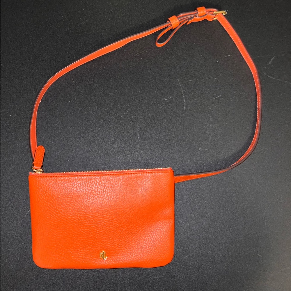 Ralph Lauren Orange Leather Belt Bag